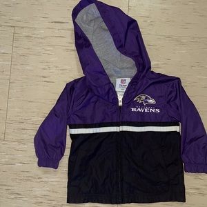 NWOT Lined Baltimore Ravens Football Windbreaker